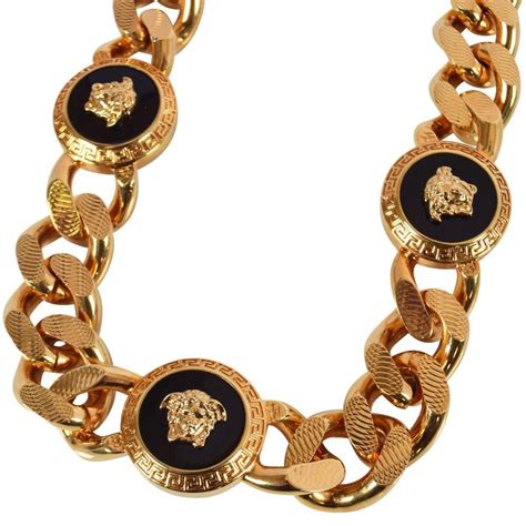 versace men's jewelry|Versace gold necklace for men.